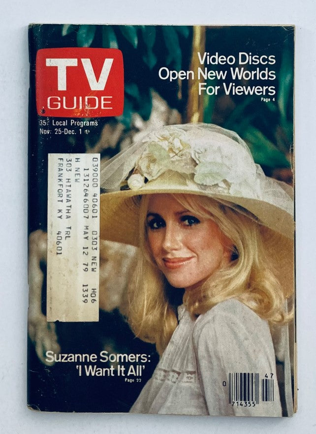 TV Guide Magazine November 25 1978 #1339 Suzanne Somers Kentucky Ed.