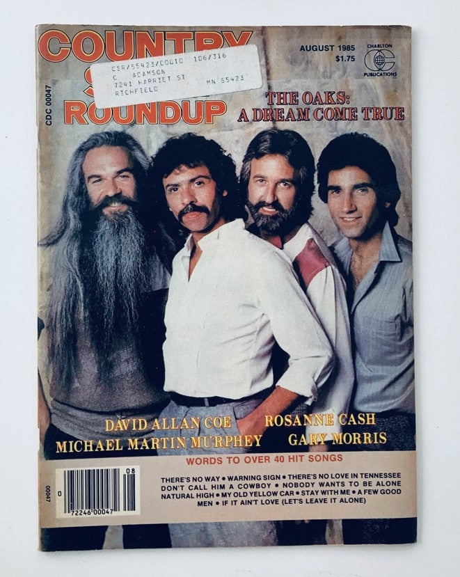 VTG Country Song Roundup Magazine August 1985 The Oaks A Dream Come True