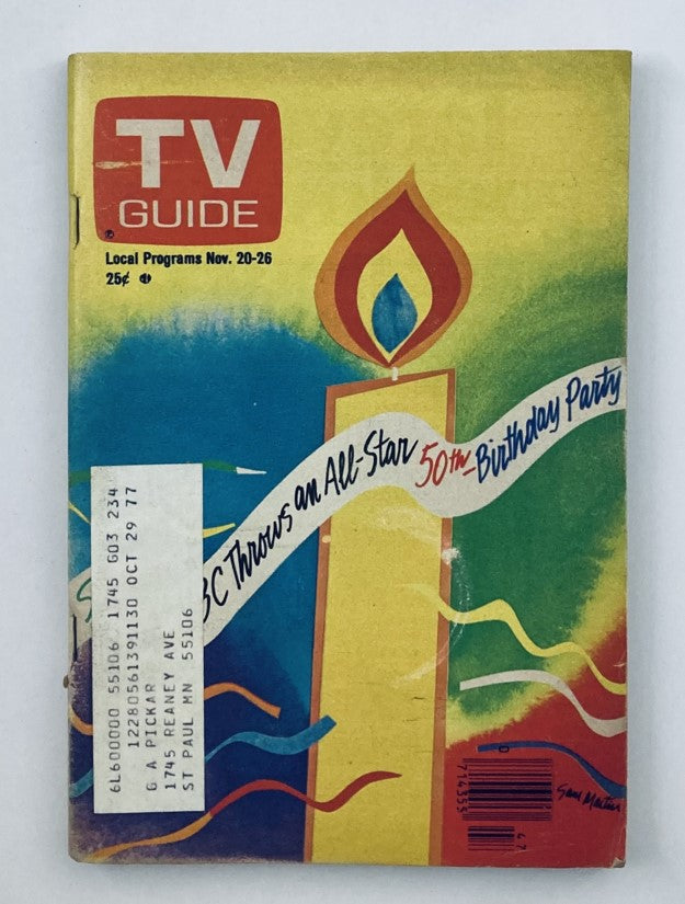 TV Guide Magazine November 20 1976 #1234 Birthday Party Minneapolis-St. Paul Ed.