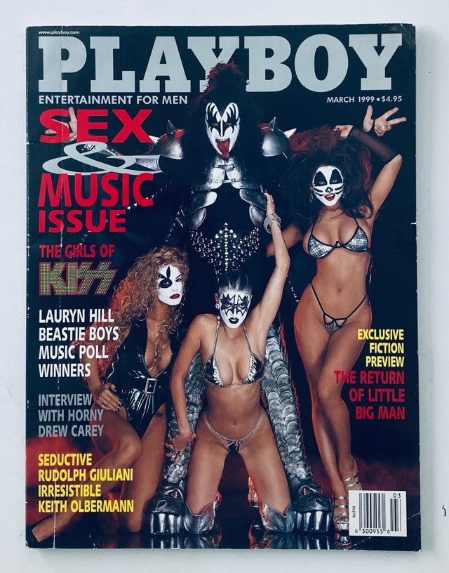 Playboy Magazine March 1999 Lexie Karlsen & Girls of Kiss w Centerfold No Label