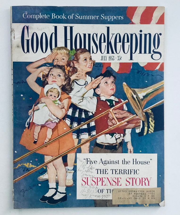 VTG Good Housekeeping Magazine July 1953 The Lady or the Wildcat?