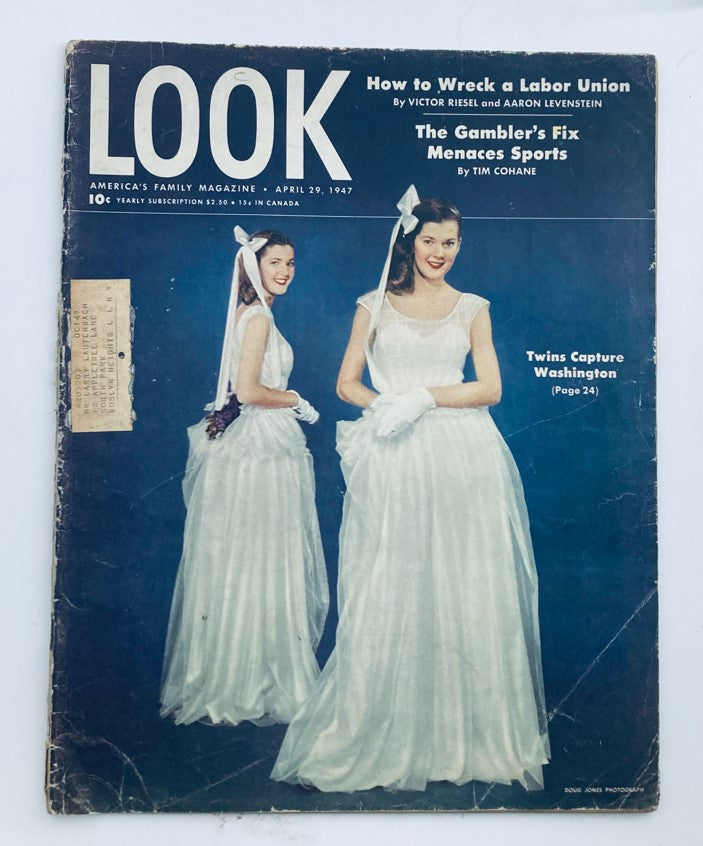 VTG Look Magazine April 29 1947 Vol 11 No. 9 Twins Capture Washington