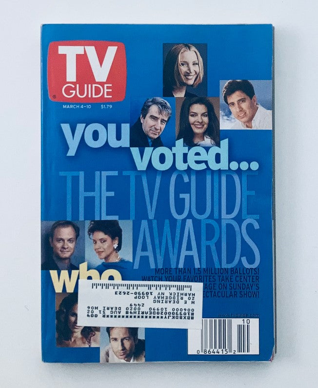 TV Guide Magazine March 4 2000 Amy Brenneman, David Duchovny NY Metro Ed.