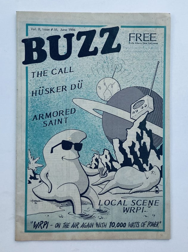 VTG Buzz Magazine June 1986 Vol II #10 The Call and Hüsker Dü No Label