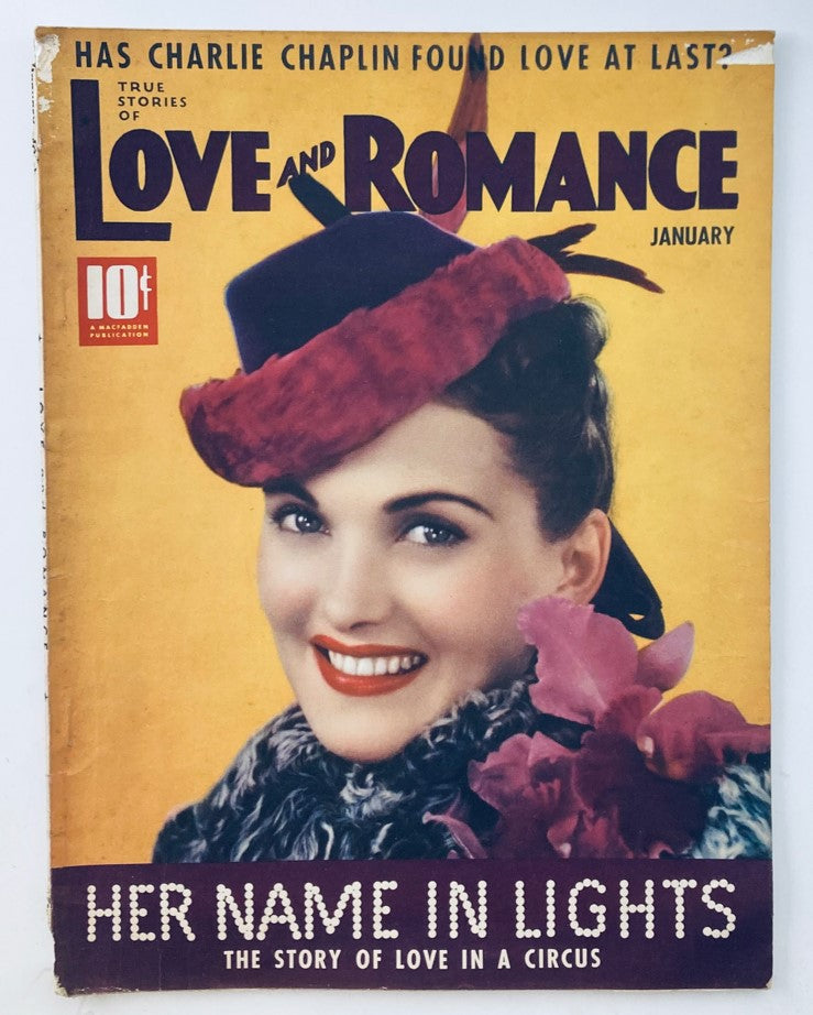 VTG Love and Romance Magazine January 1939 Her Name in Lights No Label