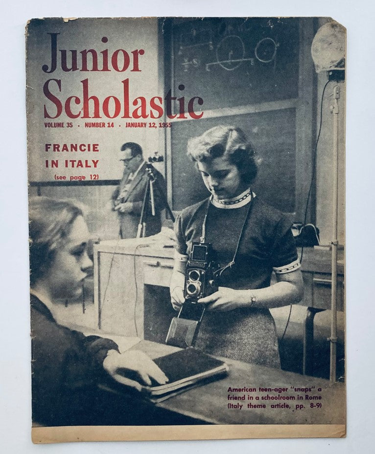 VTG Junior Scholastic Magazine January 12 1955 Francie in Italy No Label