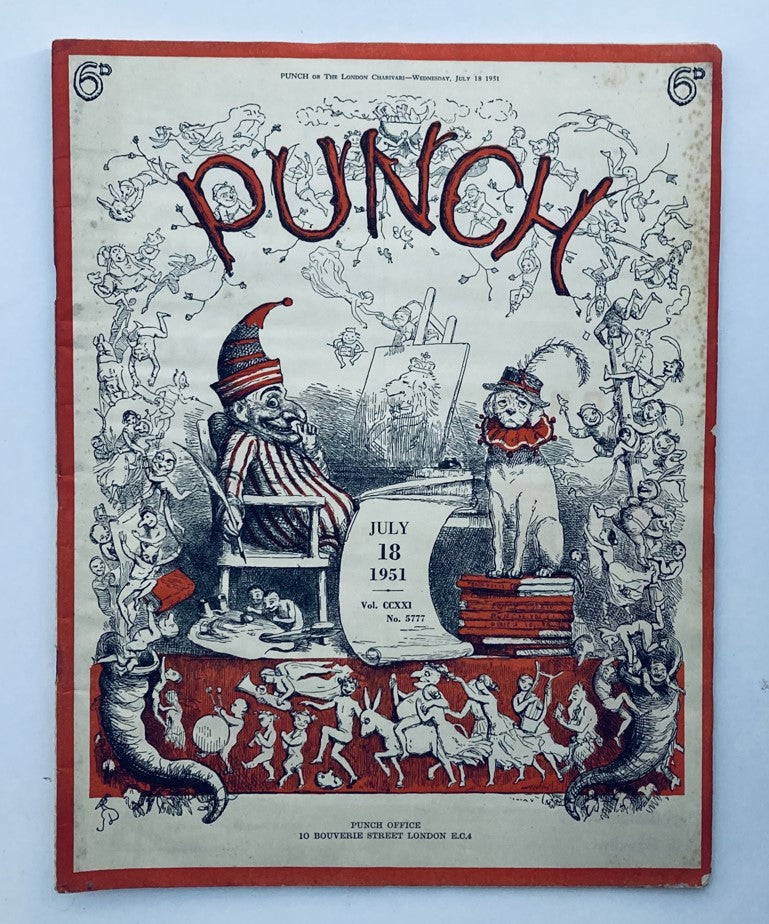 Punch Magazine July 18 1951 Vol 221 No. 5777 WWII Cartoon & Humour No Label