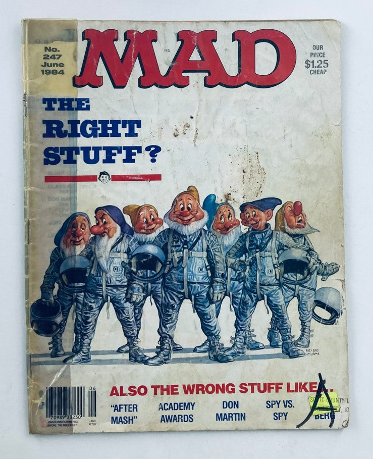 Mad Magazine June 1984 No. 247 The Seven Dwarf Astronauts 2.0 Good No Label