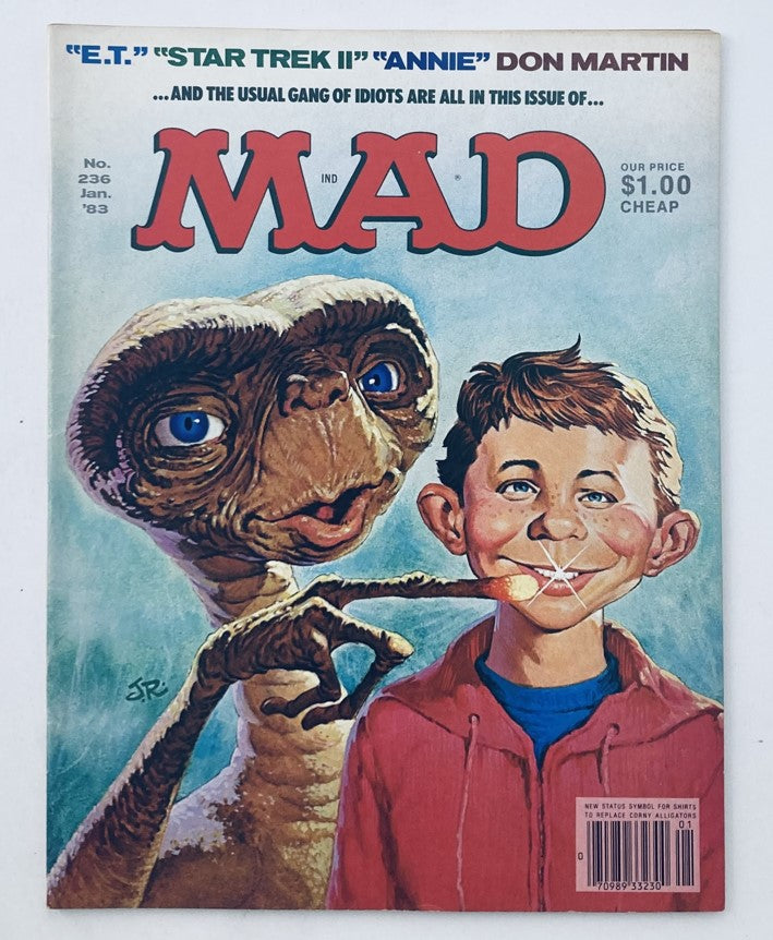 VTG Mad Magazine January 1983 No. 236 ET and Alfred 6.0 FN Fine No Label