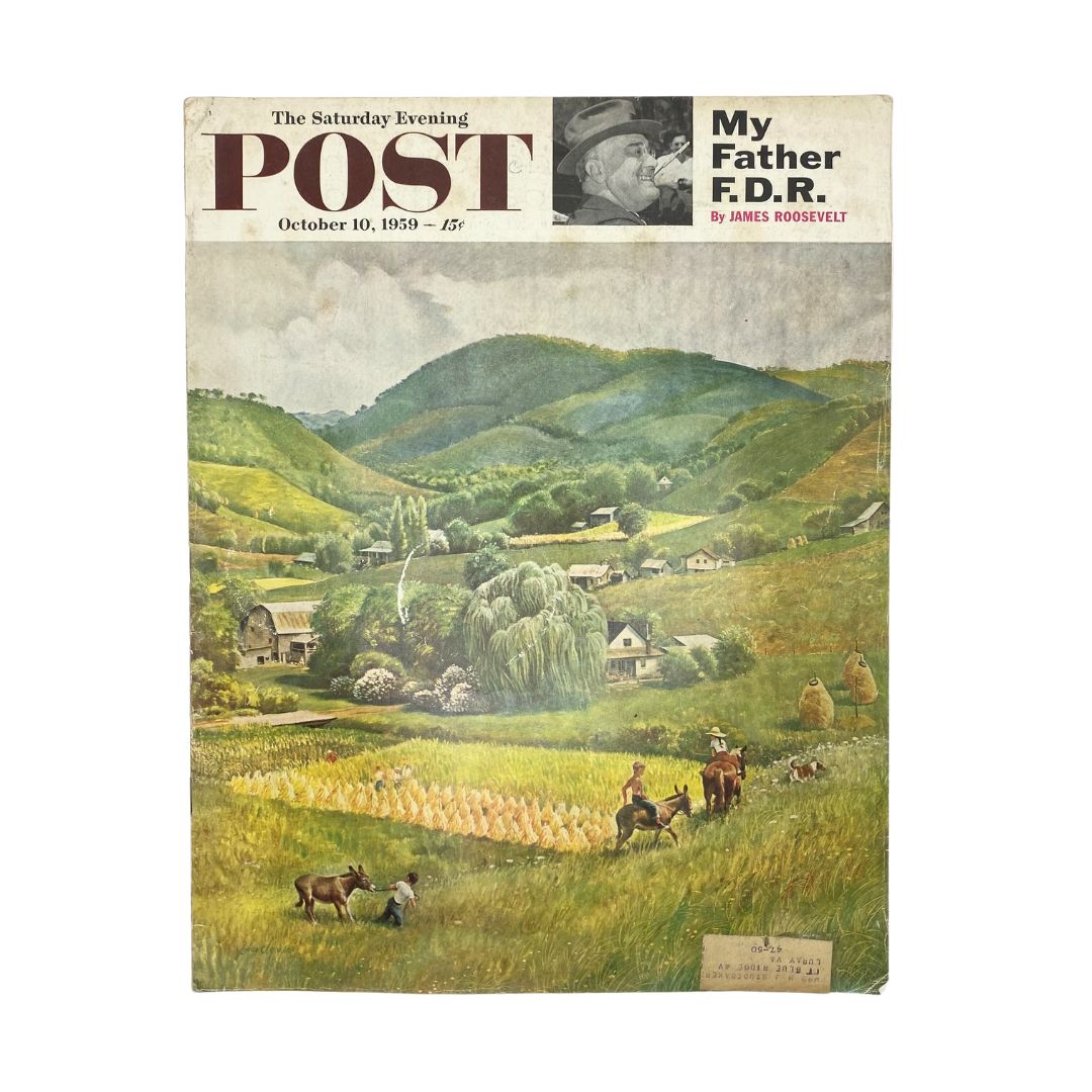 Saturday Evening Post Magazine October 10 1959 Blue Ridge Mountains - Clymer