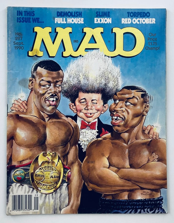 Mad Magazine September 1990 No. 297 Mike Tyson & Don King 6.0 FN Fine No Label