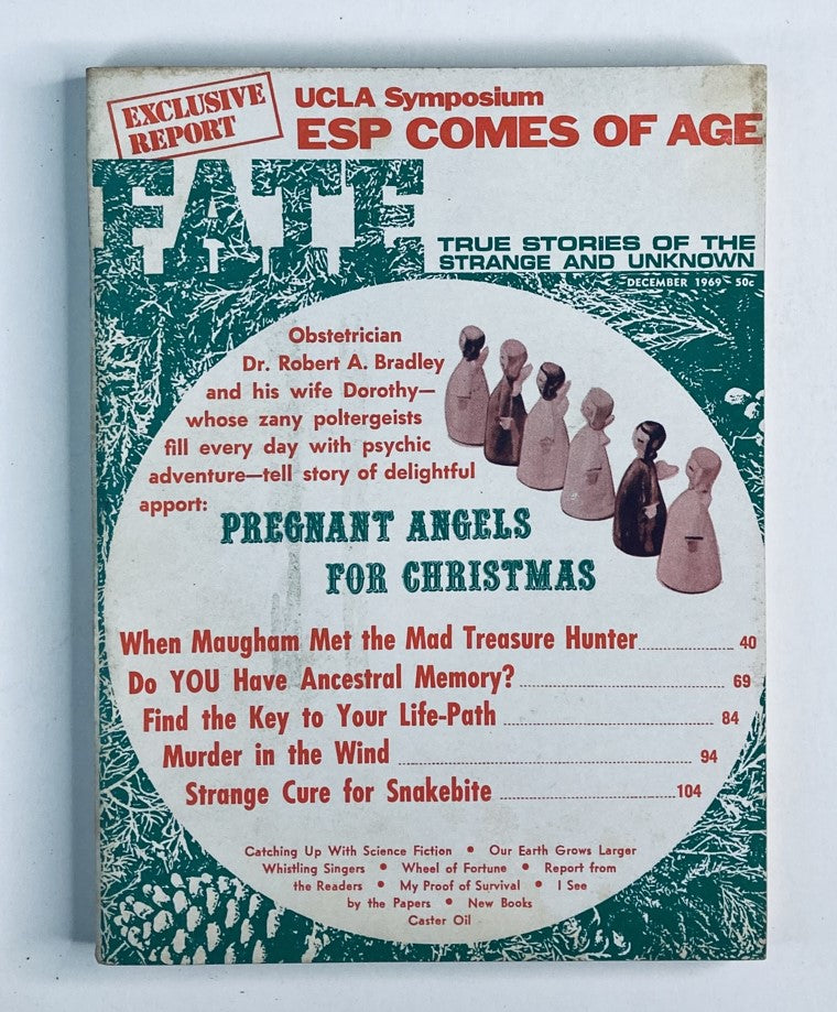 VTG Fate Magazine December 1969 Vol 22 No. 12 Pregnant Angels Christmas No Label