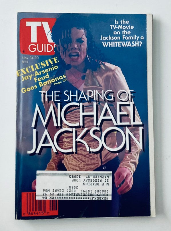 TV Guide Magazine November 14 1992 Michael Jackson NY Metro Ed.