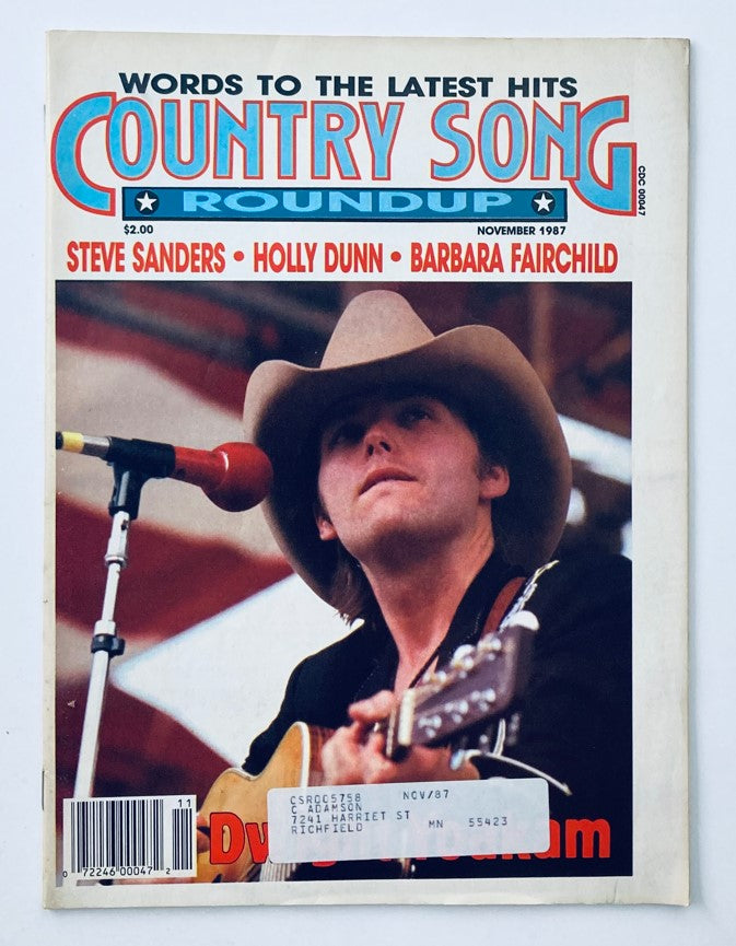 VTG Country Song Roundup Magazine November 1987 Dwight Yoakam & Holly Dunn