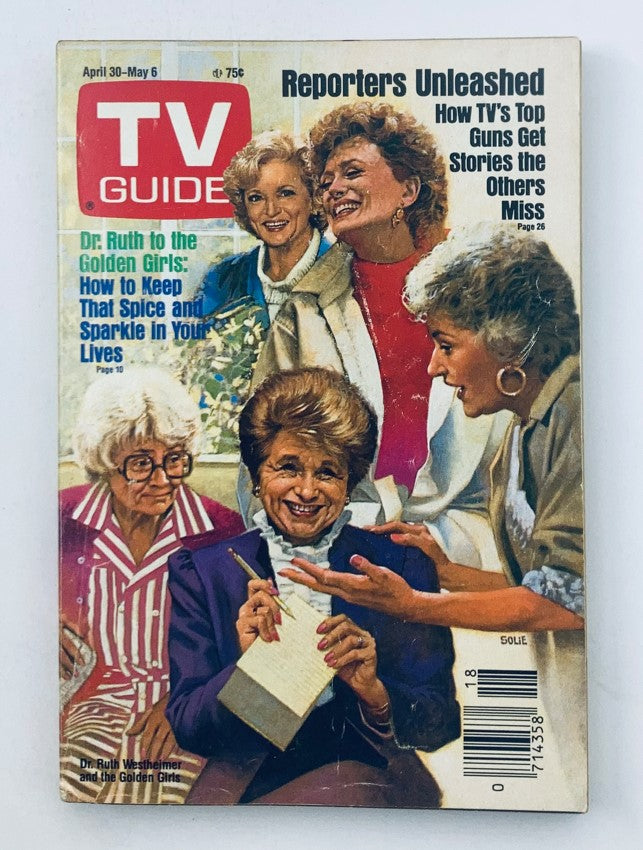 TV Guide Magazine April 30 1988 The Golden Girls WA-Baltimore Ed. No Label