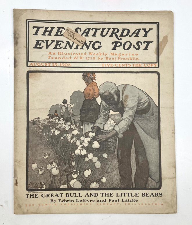 Saturday Evening Post Illustrated Cover August 29 1903 Great Bull Good Interior