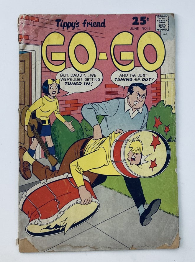 VTG 1966 Tippy's Friends Go-Go & Animal #13 Spin-off of Tower's Tippy Teen Comic