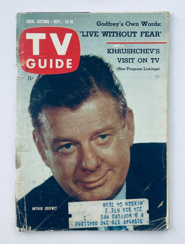 TV Guide Magazine September 12 1959 Arthur Godfrey Georgia Ed.