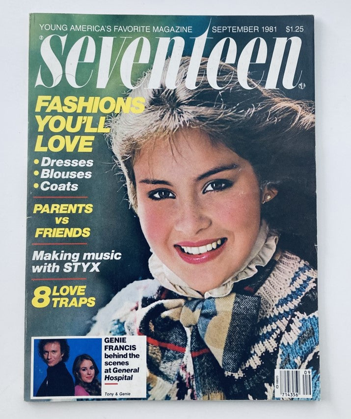 VTG Seventeen Magazine September 1981 Cover Girl Cusi Cram No Label