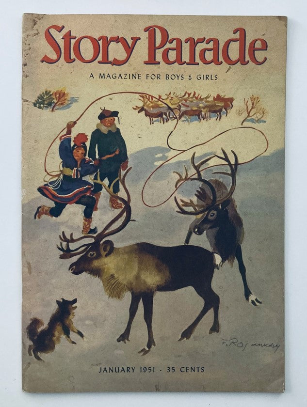 VTG Story Parade Magazine January 1951 Vol 16 No. 1 Reindeer Roundup