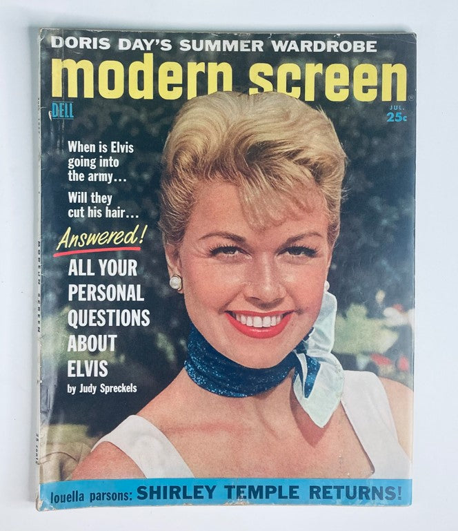 VTG Modern Screen Magazine July 1957 Vol 51 No. 7 Doris Day Portrait No Label