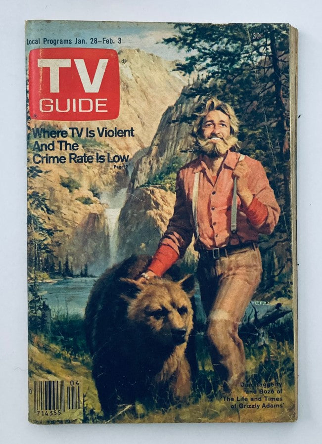 TV Guide Magazine January 28 1978 Dan Haggerty Wheeling-Steubenville Ed No Label