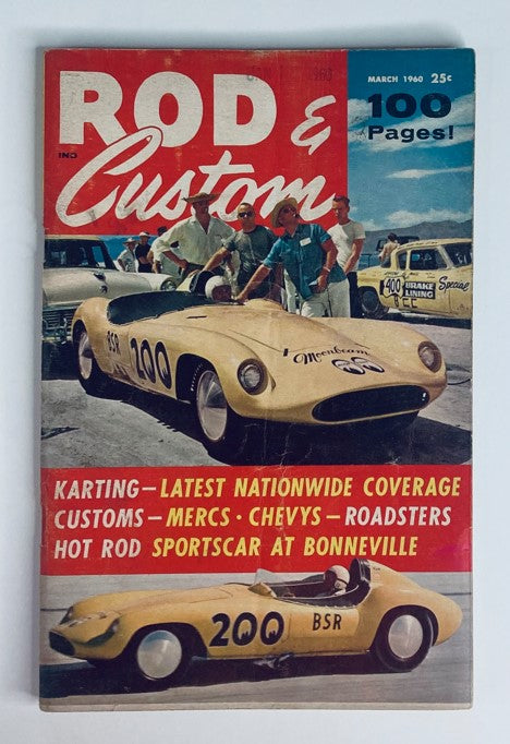 VTG Rod & Custom Magazine March 1960 Sportscar at Bonneville No Label