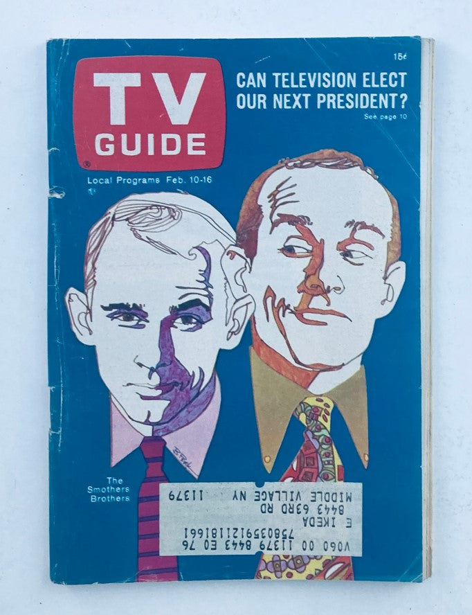 TV Guide Magazine February 10 1968 #776 Dick and Tom Smothers NY Metro Ed.