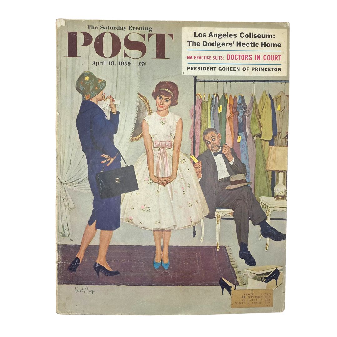 Saturday Evening Post Magazine April 18 1959 Enraptured Lass - Kurt Ard