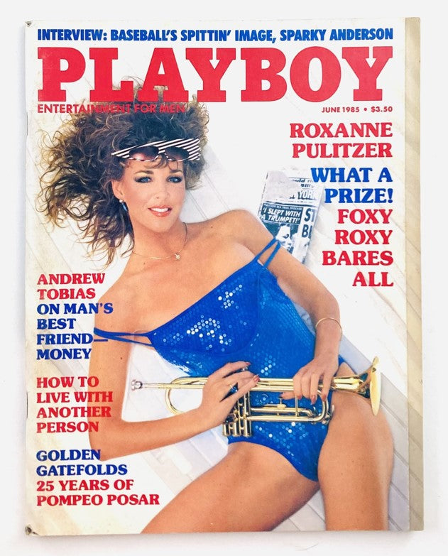 VTG Playboy Magazine June 1985 Roxanne Pulitzer Cover w Centerfold No Label