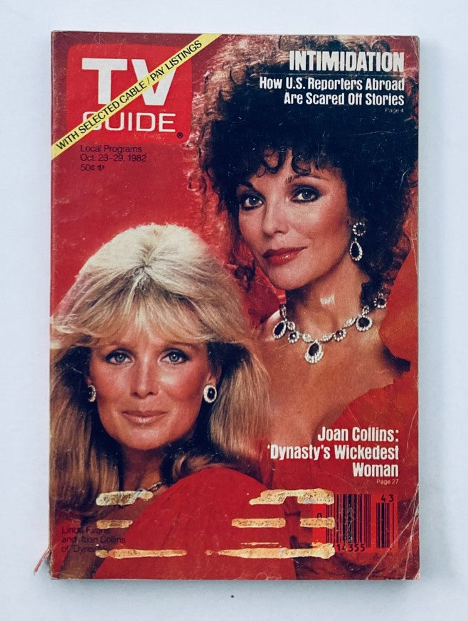 TV Guide Magazine October 23 1982 Linda Evans & Joan Collins Providence Ed.