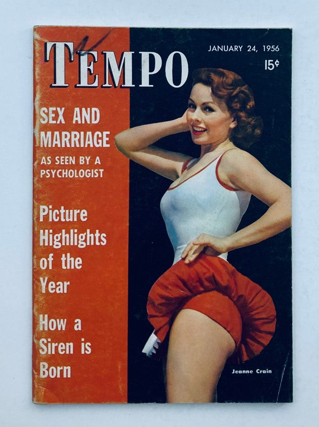 VTG Tempo Magazine January 24 1956 Vol 6 No. 2 Jeanne Crain No Label