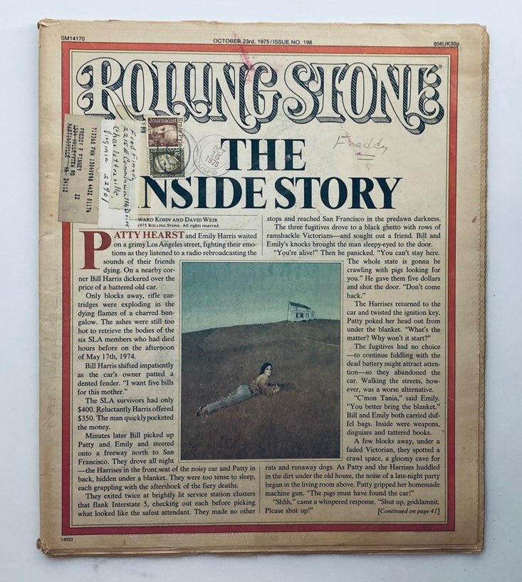 VTG Rolling Stone Magazine October 23 1975 Issue 198 Patty Hearst Cover