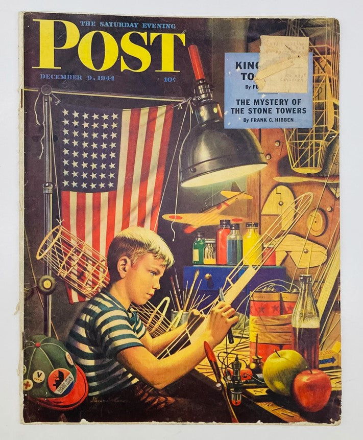 Saturday Evening Post Magazine Illustrated Cover December 9 1944 Model Airplane