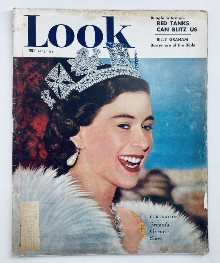 VTG Look Magazine May 5 1953 Vol 17 No. 9 Queen Elizabeth II Coronation