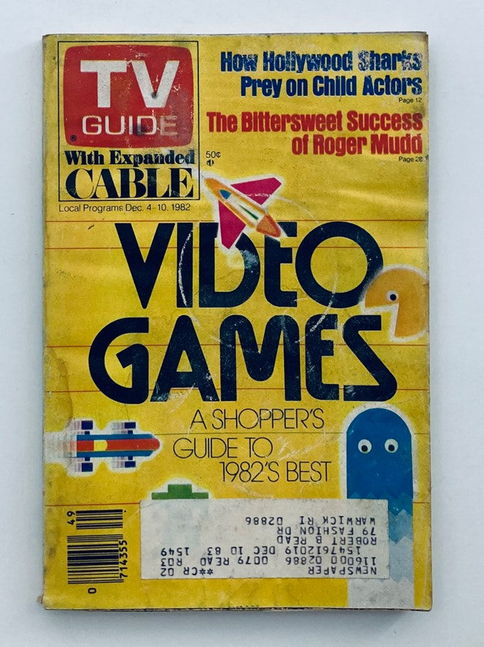 TV Guide Magazine December 4 1982 Video Games Shopper's Guide Providence Ed.