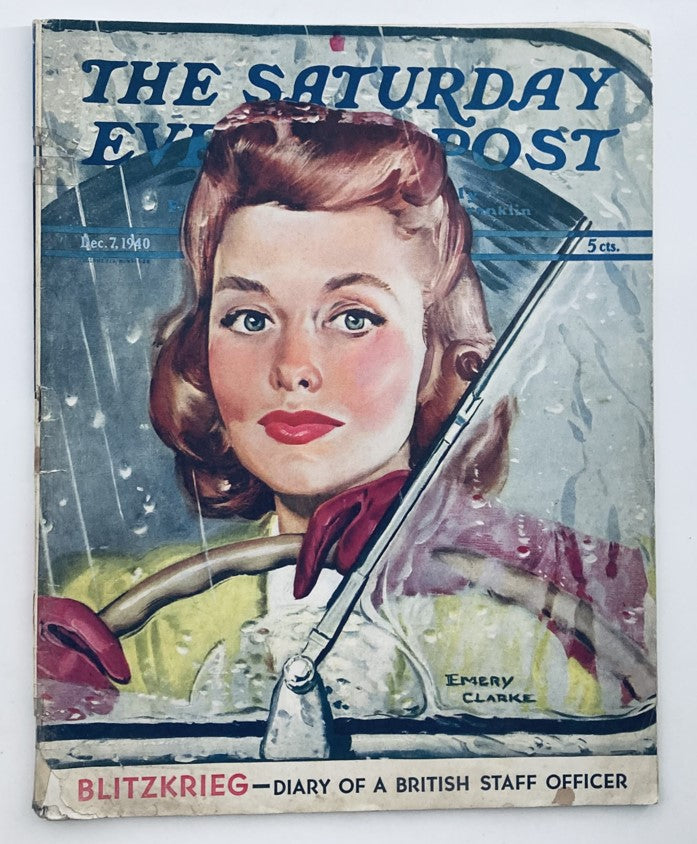 The Saturday Evening Post Magazine December 7 1940 Supercharged Harmony No Label