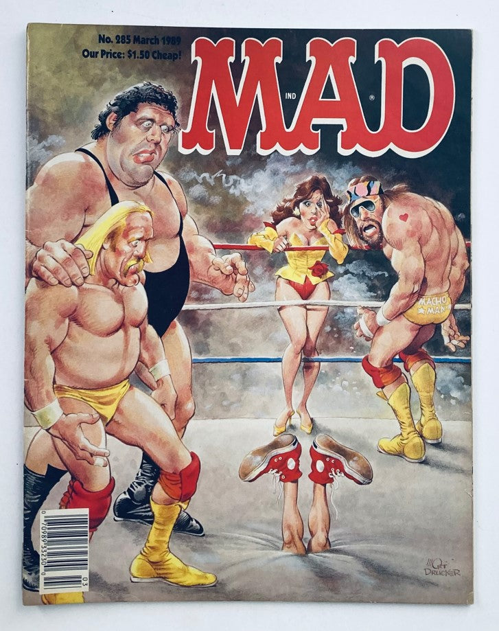 Mad Magazine March 1989 No. 285 Hulk Hogan and The Bug Show 6.0 FN Fine No Label