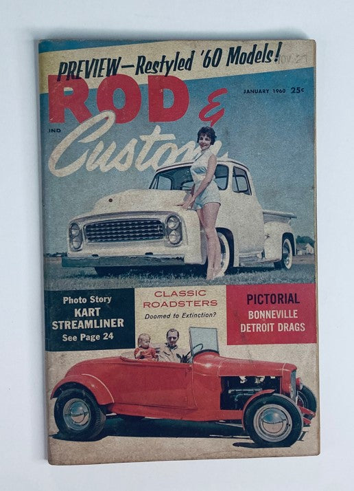 VTG Rod & Custom Magazine January 1960 Photo Story Kart Streamliner No Label