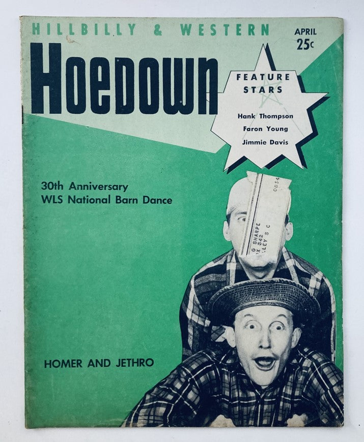 VTG Hoedown Magazine April 1954 Vol 1 No. 8 Homer and Jethro No Label