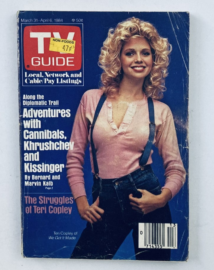 TV Guide Magazine March 31 1984 Teri Copley WA-Baltimore Ed. No Label