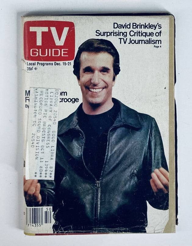 TV Guide Magazine December 15 1979 #1394 Henry Winkler WA-Baltimore Ed.