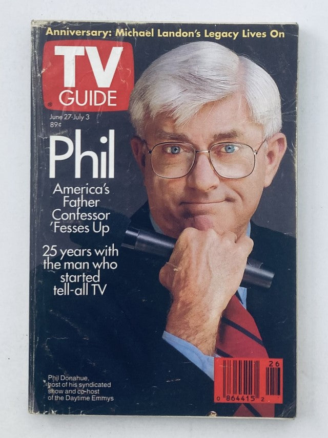 TV Guide Magazine June 27 1992 Phil Donahue Maine Ed. No Label