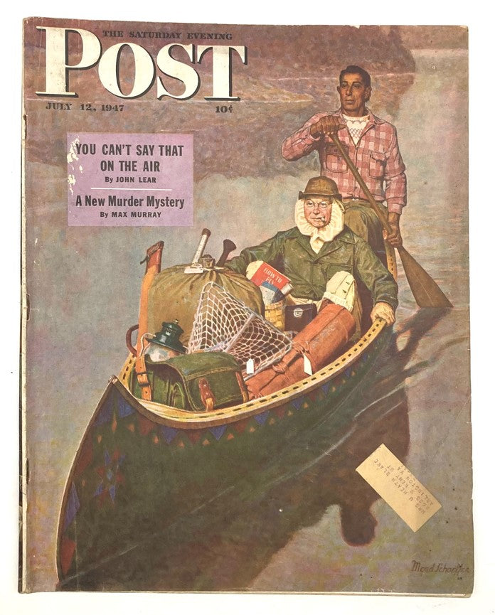 Saturday Evening Post Magazine July 12 1947 Illustrated Cover by Mead Schaeffer