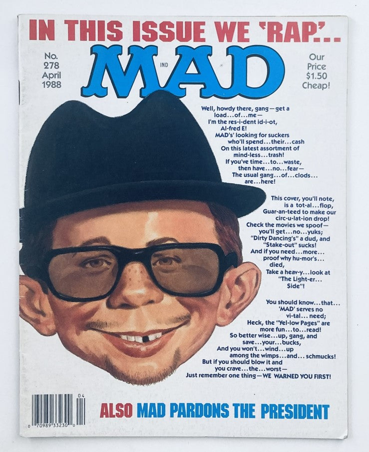 Mad Magazine April 1988 No. 278 Mad Pardons The President 6.0 FN Fine No Label