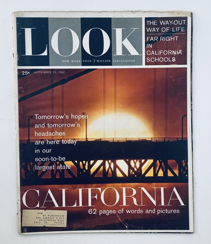 RES*Look Magazine September 25 1962 Vol 26 No. 20 California in Words & Pictures