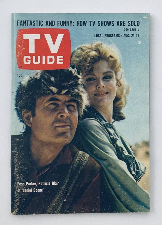 TV Guide Magazine August 21 1965 #647 Fess Parker Cleveland Ed. No Label