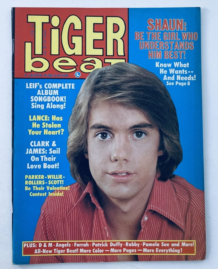 VTG Tiger Beat Magazine February 1978 Shaun Cassidy, Clark & James Sail No Label