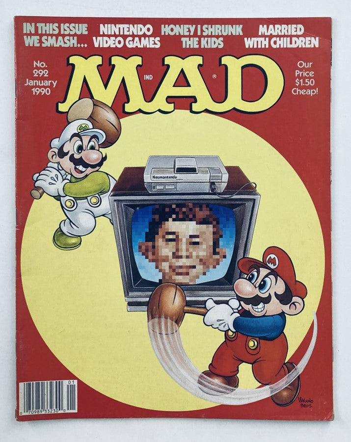 Mad Magazine January 1990 No. 292 Nintendo Video Games 6.0 FN Fine No Label