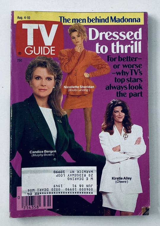 TV Guide Magazine August 4 1990 Kirstie Alley & Candice Bergen NY Metro Ed.